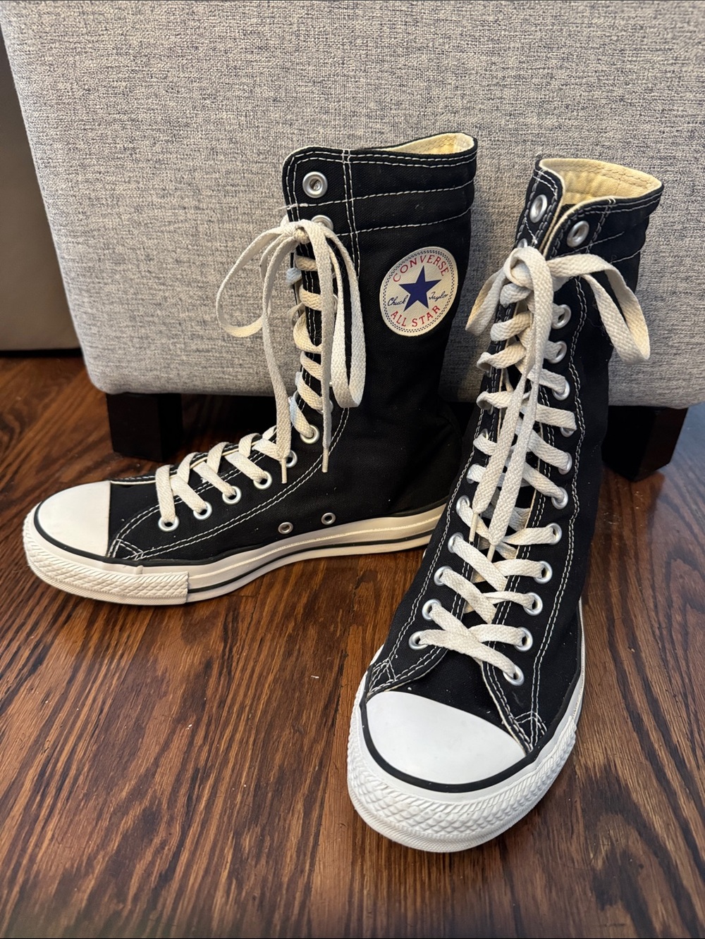 Mid High Converse Black and White Sneakers